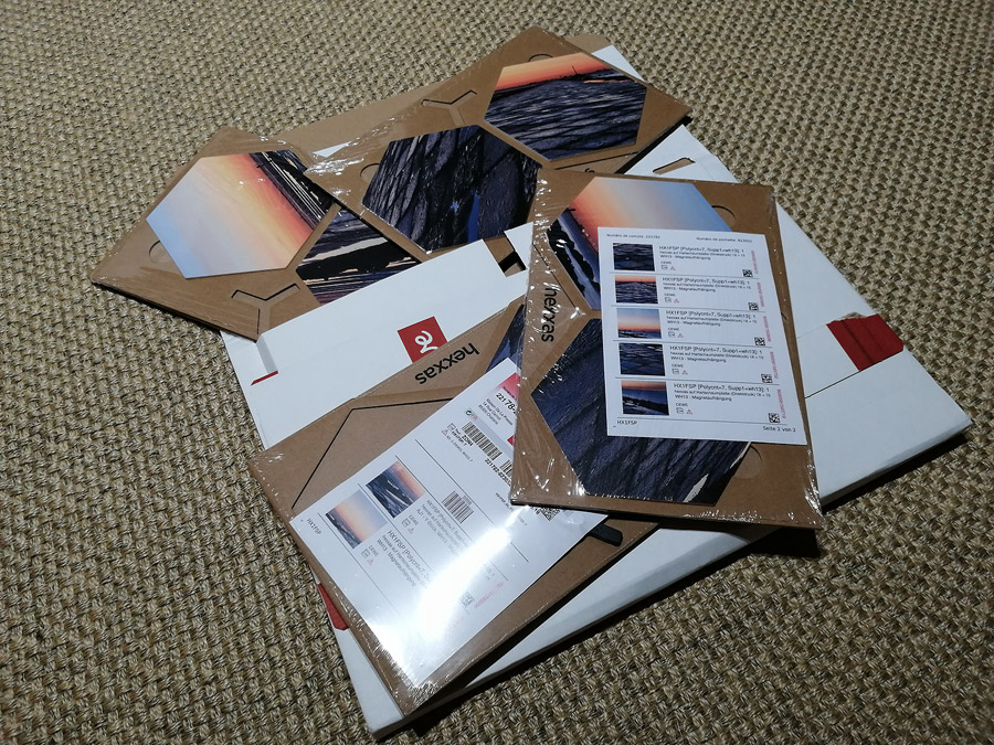 Les diffrents hexagones sont bien protgs dans le colis