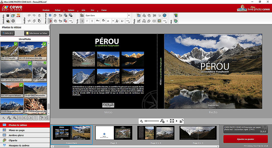 Logiciel Cewe de cration de livre-photo