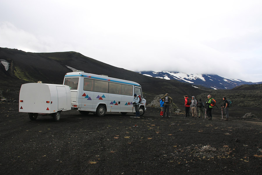 Au dpart de l'ascension du volcan Hekla