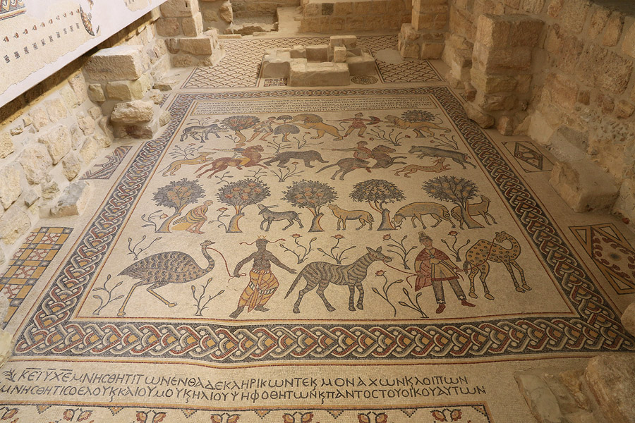 Mosaque au monastre du Mont Nbo