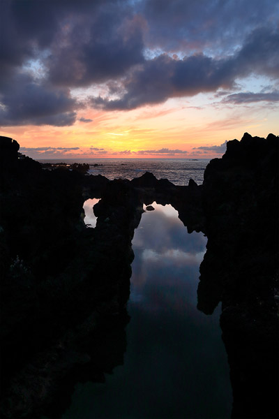 Coucher de soleil sur Porto Moniz