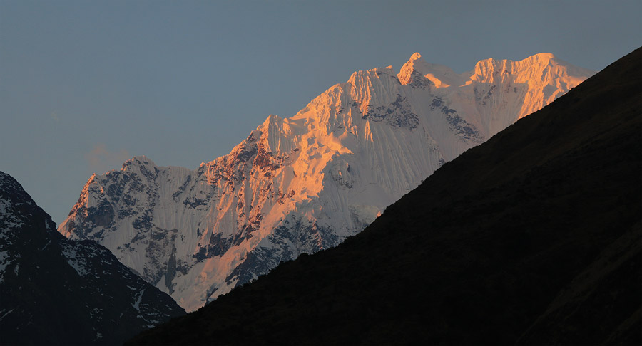Derniers rayons du soleil sur le Humantay