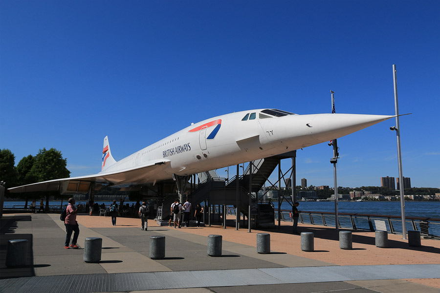 Le Concorde sur le pont du porte-avion USS Intrepid