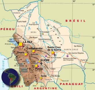 Carte de la Bolivie