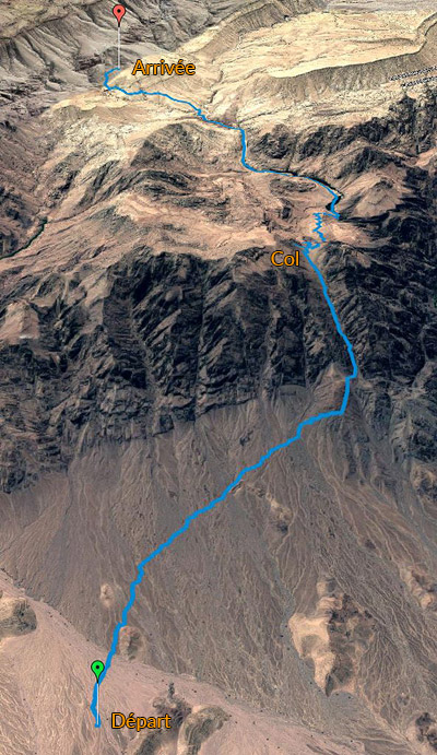 Trac de notre deuxime jour de randonne