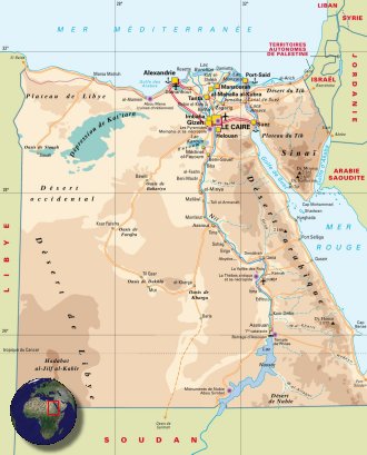 Carte Egypte