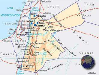 Carte de Jordanie