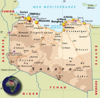Carte Libye