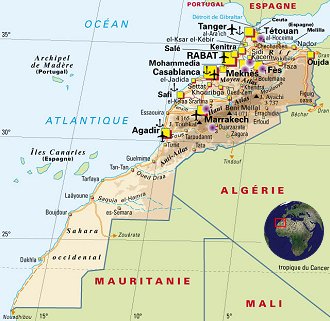 Carte Maroc