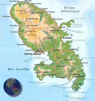 Carte de la Martinique