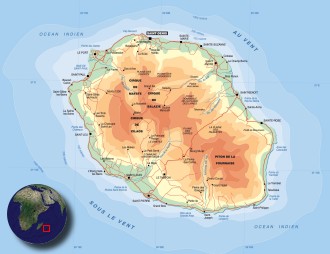 Carte Ile de la Réunion