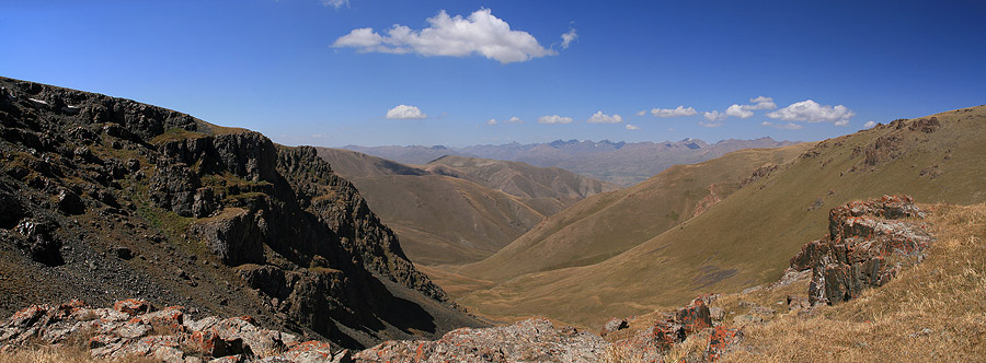 Vue depuis la passe de Saryk (3540 m)