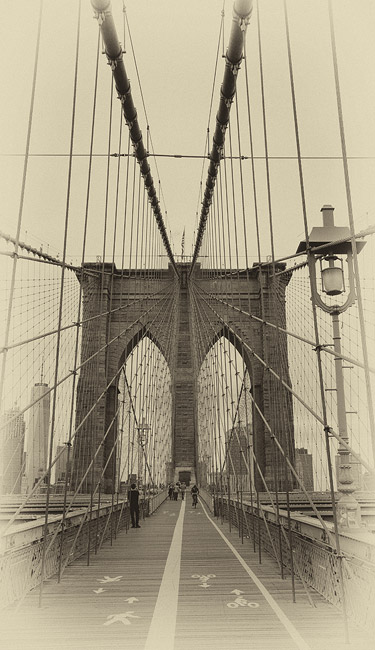 Sur le pont de Brooklyn